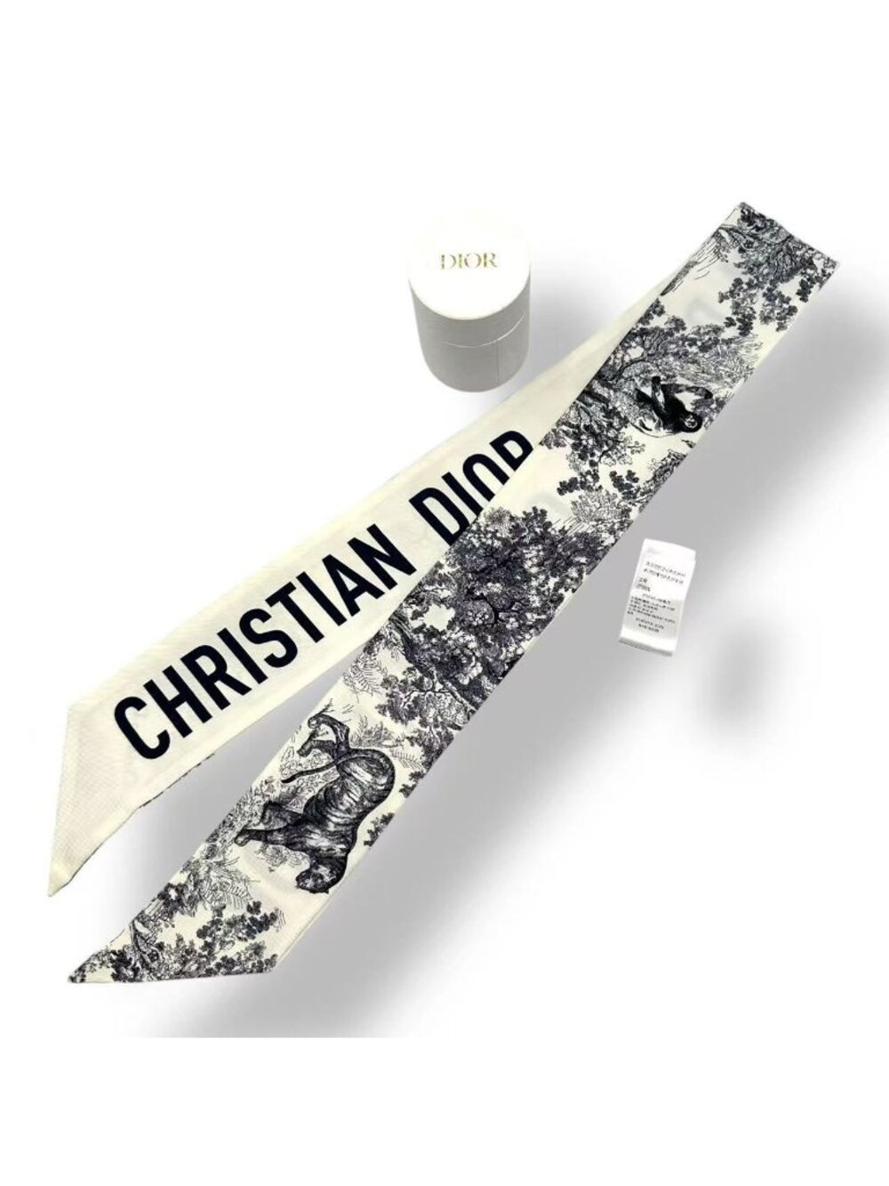 Dior Mitzah Scarf White Silk